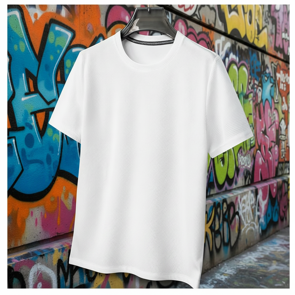 Maglia bianca - graffiti - fondo sciolto