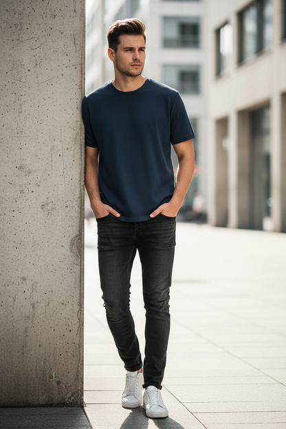 Maglia Santorini blu navy relaxed