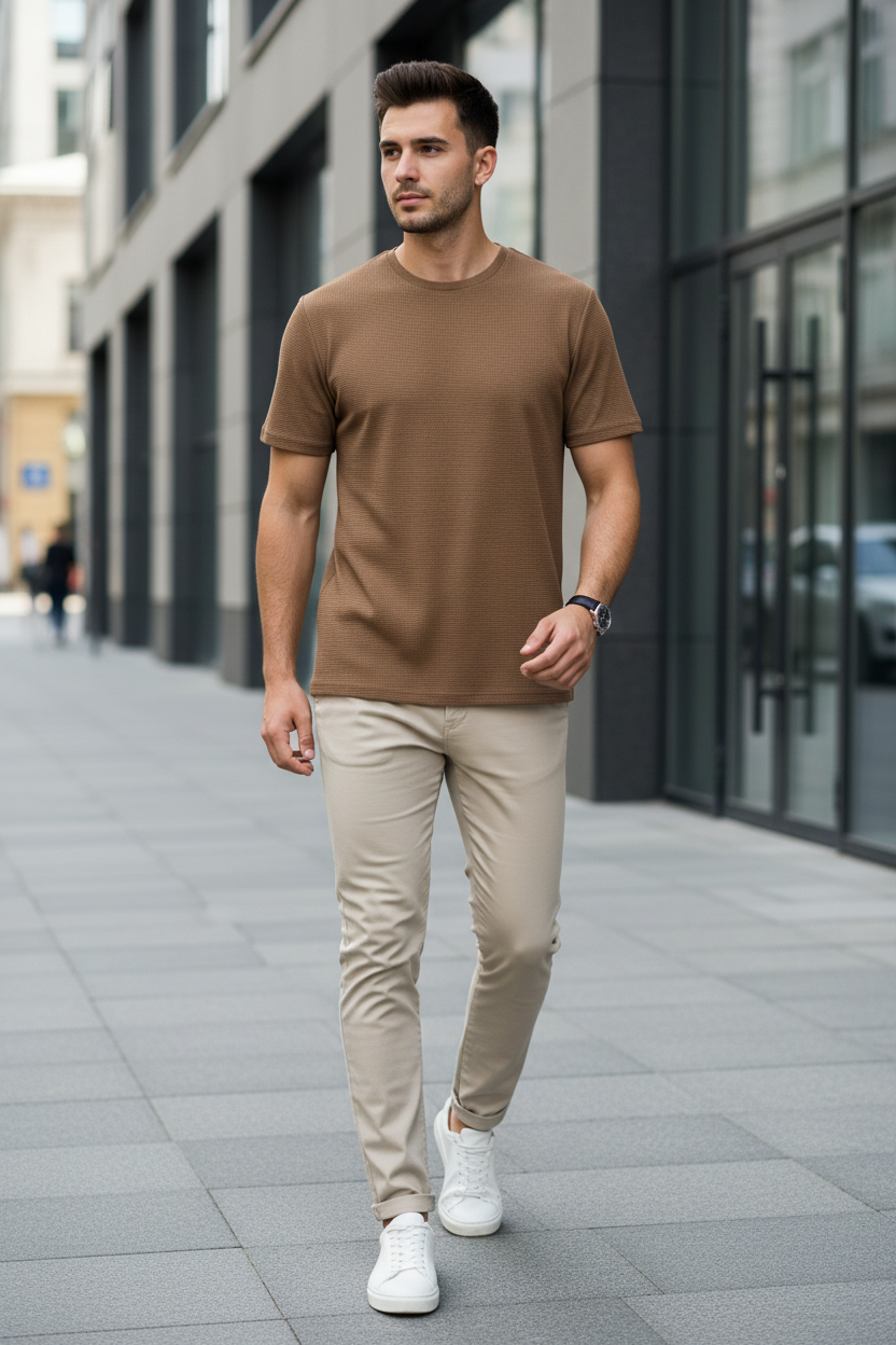 Maglia Santorini marrone relaxed