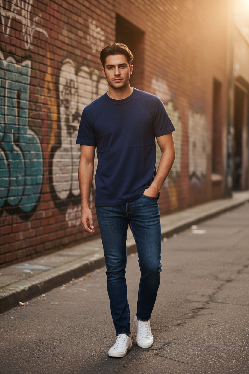 T-shirt Blu Navy - Città